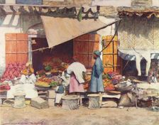 A Fruit Stall 1905. Artist: Mortimer Luddington Menpes