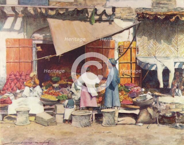 'A Fruit Stall', 1905. Artist: Mortimer Luddington Menpes.