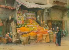 A Fruit-Stall at Bulak c1905, (1912). Artist: Walter Frederick Roofe Tyndale