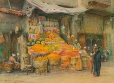 A Fruit-Stall at Bulak c1905, (1912). Artist: Walter Frederick Roofe Tyndale
