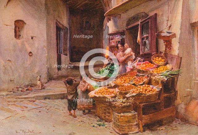 'A Fruit Stall at San Remo', c1900 (1913). Artist: Walter Frederick Roofe Tyndale.