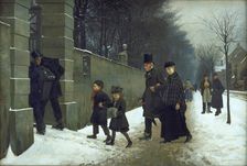 A Funeral, 1883. Creator: Frants Henningsen