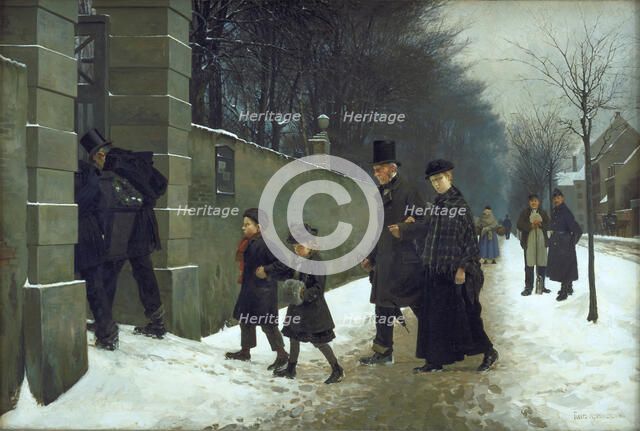 A Funeral, 1883. Creator: Frants Henningsen.