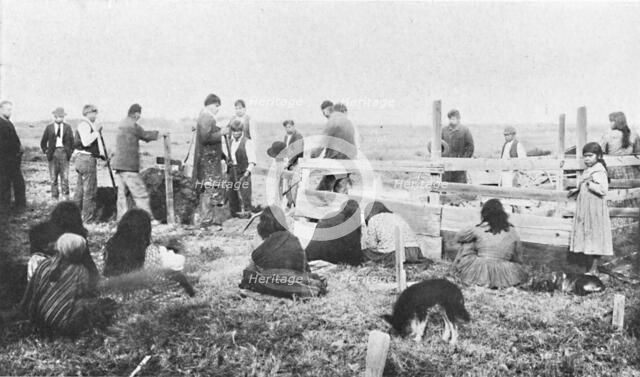 A funeral among the Pinto Indians of Southern California, 1912. Artist: CC Pierce & Co.