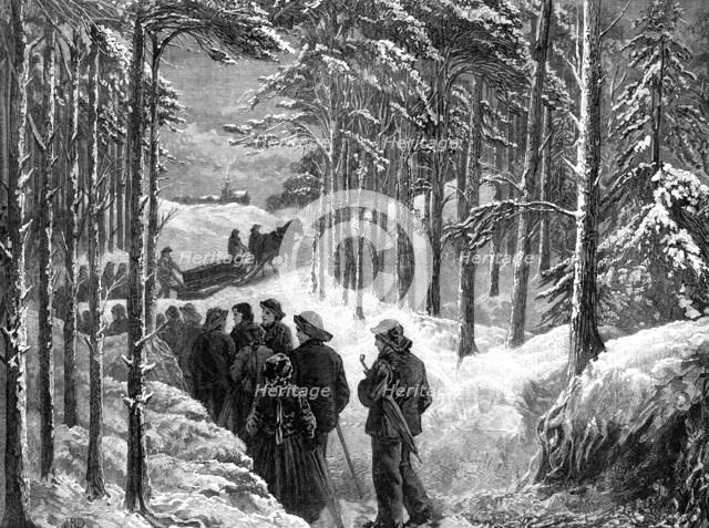 A funeral in Norway, 1881. Creator: Unknown.