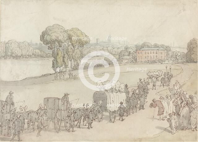 A Funeral Procession, 1805/1810. Creator: Thomas Rowlandson.