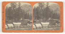 A Full Team on the Sierras - From the Central Pacific Railroad, 1867. Creator: Lawrence & Houseworth