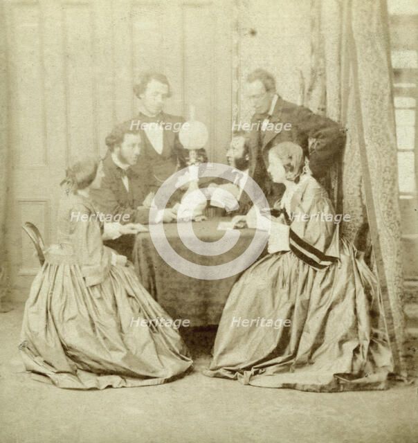 'A Game of Cards', 19th century. Artist: Unknown