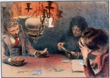 A Game of Cards c1899. Artist: Francois Joseph Guiguet