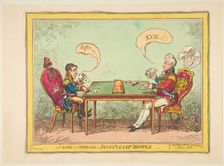 A Game of Cribbage or Boney's Last Shuffle, June 6, 1814. Creator: George Cruikshank