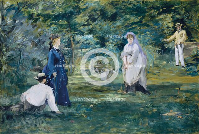 A Game of Croquet, 1873. Creator: Edouard Manet.