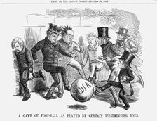 A game of foot-ball as played by certain Westminster boys 1858. Creator: Unknown