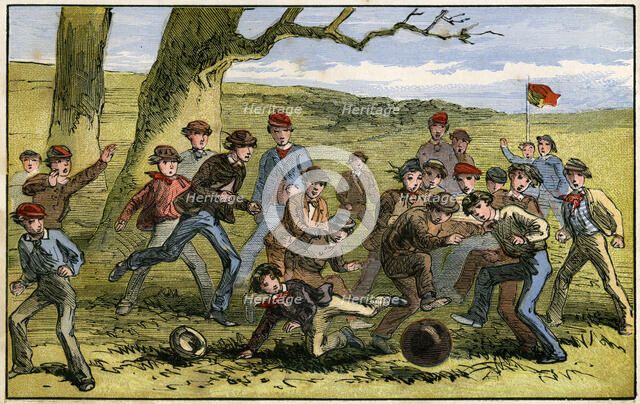 A game of football, 19th century(?). Artist: Unknown