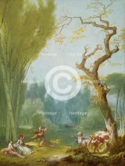 A Game of Horse and Rider, c. 1775/1780. Creator: Jean-Honore Fragonard.