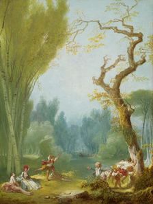 A Game of Horse and Rider, c. 1775/1780. Creator: Jean-Honore Fragonard