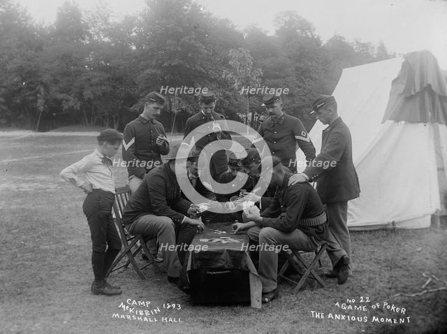 A game of poker - the anxious moment, 1893. Creator: Unknown.
