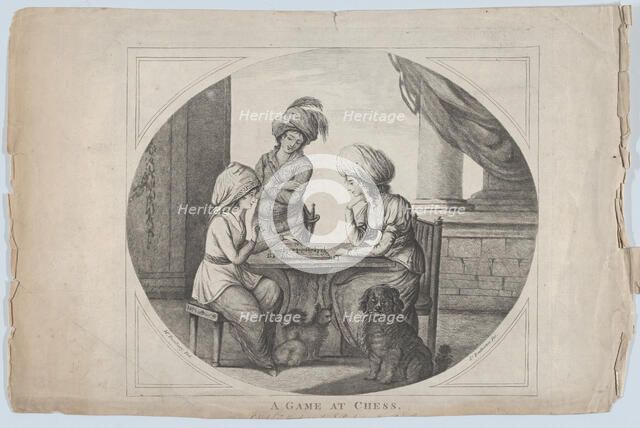 A Game at Chess, 1780. Creator: James Bretherton.