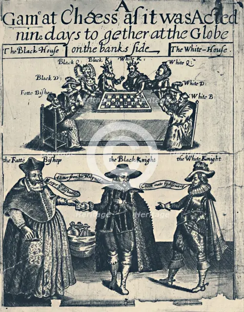 'A Game at Chess as it was Acted nine days together at the Globe', 17th century, (1948).  Creator: Unknown.