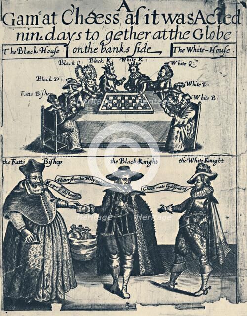 'A Game at Chess as it was Acted nine days together at the Globe', 17th century, (1948).  Creator: Unknown.