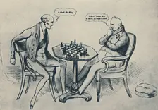 A Game at Chess: Lord Grey Playing William IV 1948. Artist: John Doyle