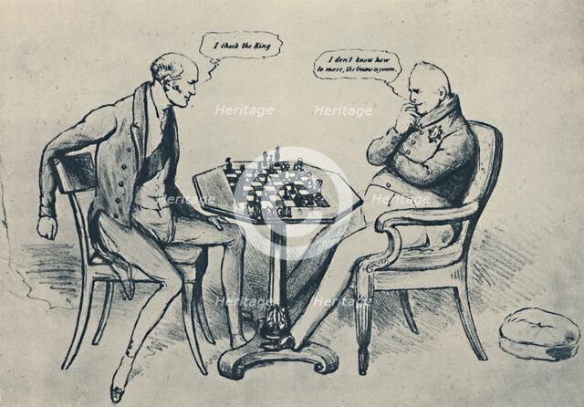 'A Game at Chess: Lord Grey Playing William IV', 1948. Artist: John Doyle.