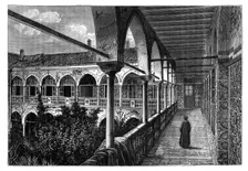 A gallery in the palace at Constantine, Algeria, c1890