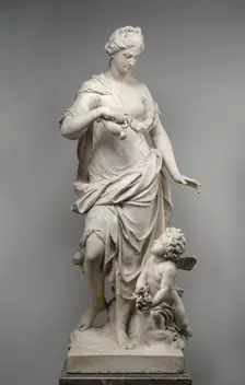 A Garden Allegory: The Dew and Zephyr Cultivating Flowers, 1683/1732. Creator: Benoît Massou