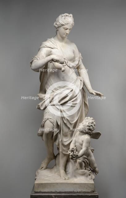 A Garden Allegory: The Dew and Zephyr Cultivating Flowers, 1683/1732. Creator: Benoît Massou.