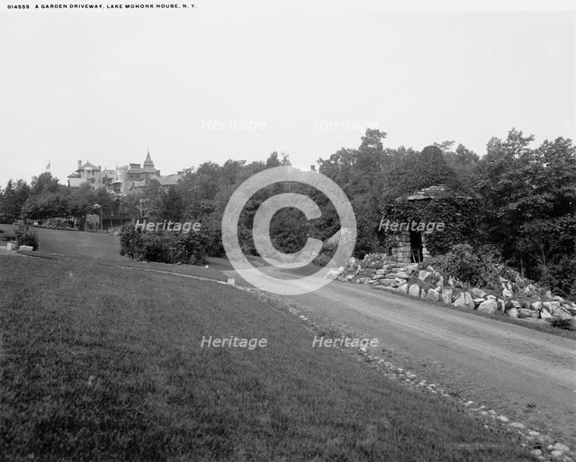 A Garden driveway, Lake Mohonk House, N.Y., between 1890 and 1906. Creator: Unknown.