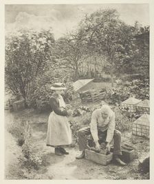 A Garden End (Suffolk), c. 1883/87, printed 1888. Creator: Peter Henry Emerson