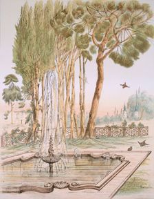 A garden in Turkey, pub. 1883. Creator: A. de Beaumont (19th century)
