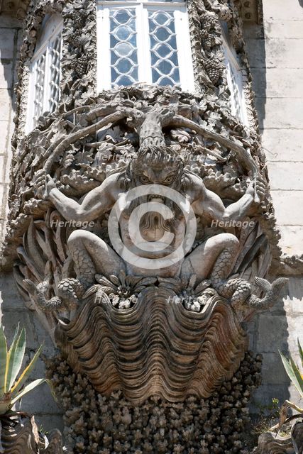 A gargoyle in Pena National Palace, Sintra, Portugal, 2009. Creator: Samuel Magal.
