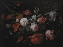 A Garland of Flowers, 1660-1670. Creator: Abraham Mignon