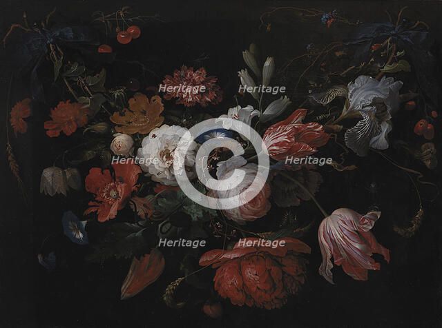 A Garland of Flowers, 1660-1670. Creator: Abraham Mignon.