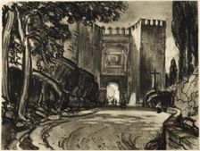 A Gate of Segovia, c. 1903. Creator: Joseph J Pennell