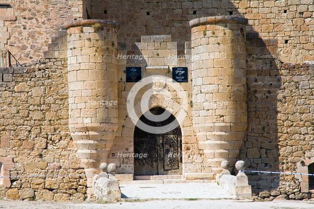 A gate in the walls of the castle in Pedraza, Spain, 15th century (2007). Creator: Samuel Magal.