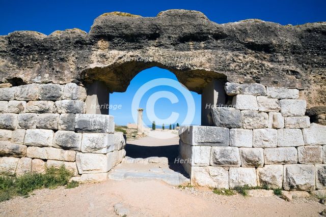A gate in the Roman city of Emporiae, Empuries, Spain, 2007.  Creator: Samuel Magal.