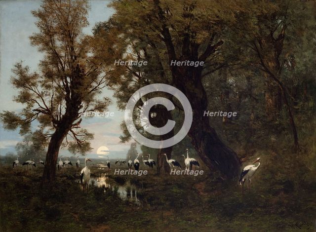 A Gathering of Storks, 1879. Creator: Wladyslaw Malecki.