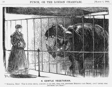A Gentle Vegetarian 1869. Creator: George du Maurier