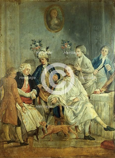 A gentleman's toilet ("La petite toilette"). Creator: Moreau, Jean Michel, 1741-1814 (After).