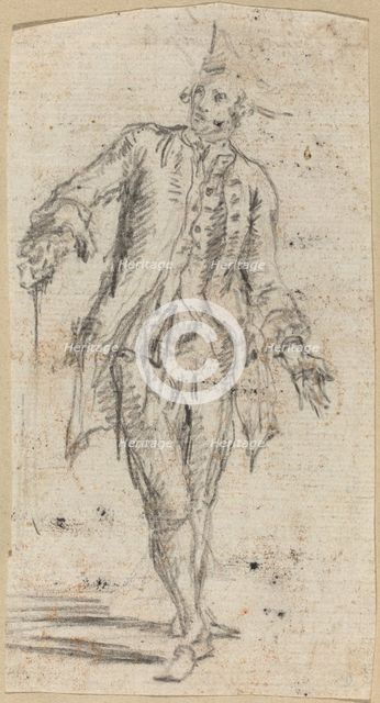 A Gentleman with a Walking Stick, early 1750s. Creator: Giovanni Battista Piranesi.