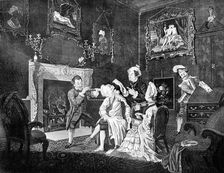 A Gentleman's Dressing Room 1771.Artist: J Golder