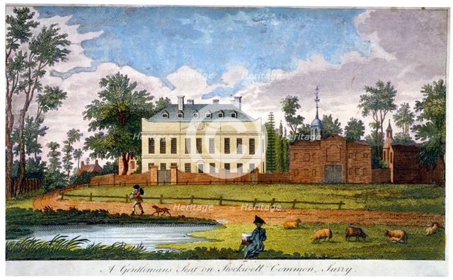 A gentleman's seat on Stockwell Common, Lambeth, London, 1792.              Artist: Anon