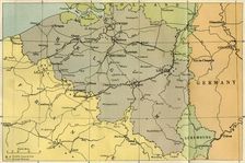 A General Map of Belgium, Indicating the Fortified Towns 1919. Creator: London Geographical Institute
