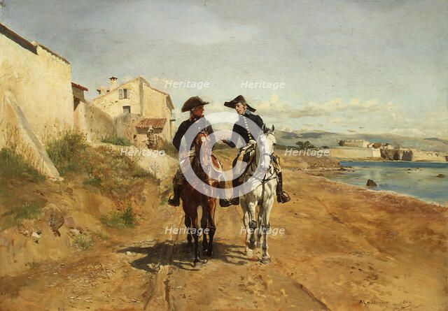 A General and His Aide-de-camp, 1869. Creator: Jean Louis Ernest Meissonier.