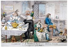 A General Fast in consequence of the War!! 1794. Artist: Isaac Cruikshank