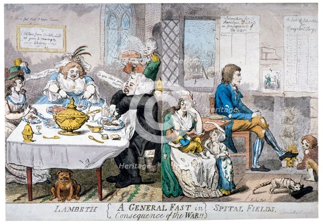 'A General Fast in consequence of the War!!', 1794. Artist: Isaac Cruikshank