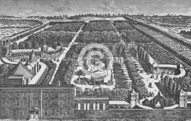 'A General Prospect of Vauxhall Gardens', c1756, (1912). Artist: Samuel Wale.