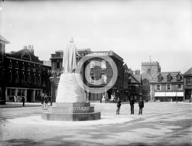 A general view across the market place, Wantage, Vale of White Horse, Oxfordshire, 1890,  Creator: Henry Taunt.