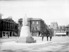 A general view across the market place, Wantage, Vale of White Horse, Oxfordshire, 1890, Creator: Henry Taunt